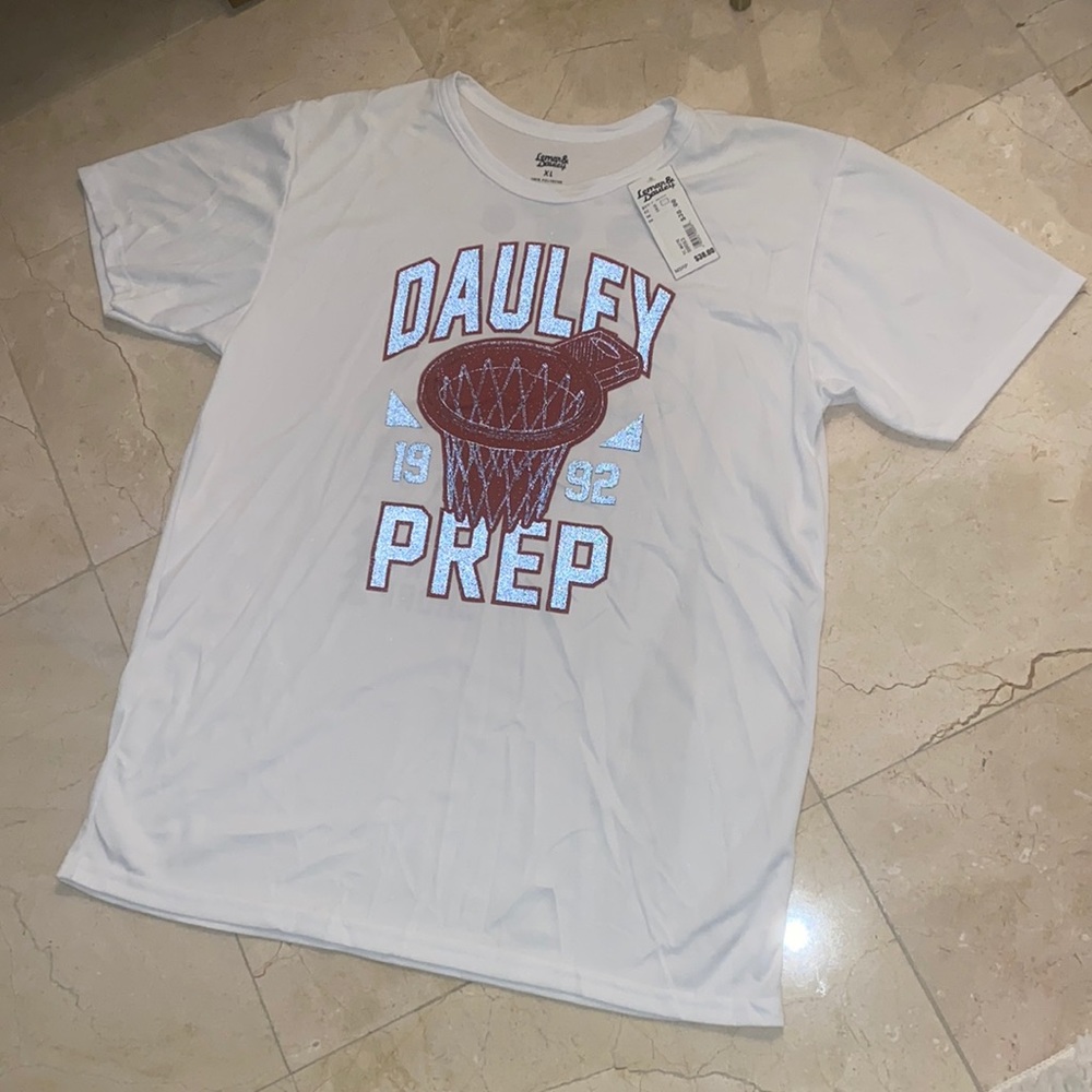 LEMAR & DAILEY White Tee - Basketball Graphic